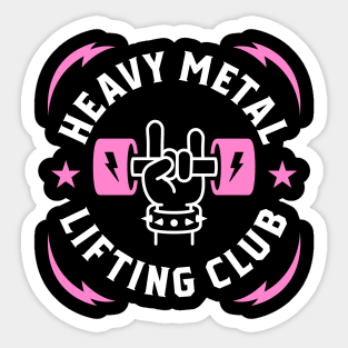 Heavy Metal Lifting Club (Pink) Sticker